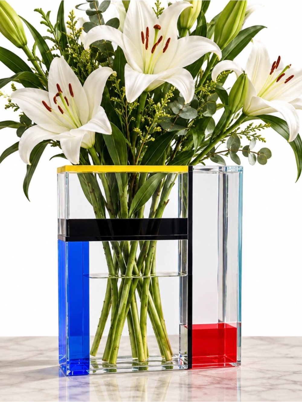 Modern Multicolor Acrylic Vase